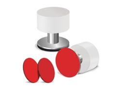 2 Topos De Puerta Adhesivos De Acero Inoxidable Con Pegatinas Extra, Anti-arañazos, Blanco Y Plata, 40x42mm Plata Blanca