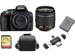 Kit Cámara Réflex NIKON D5300 AF-P 18-55MM F3.5-5.6G VR + 64GB SD + Bolsa + EN-EL14A + Lector de Tarjetas