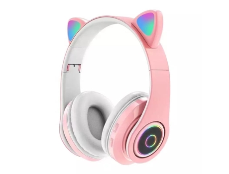 Auriculares para niños, Bluetooth 5.0, micrófono inteligente con cancelación de ruido, Rosa CHRONUS