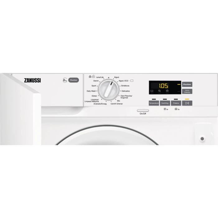 Lavadora Integrable ZANUSSI ZWI814UDWA (8 kg - 1400 rpm - Blanco)