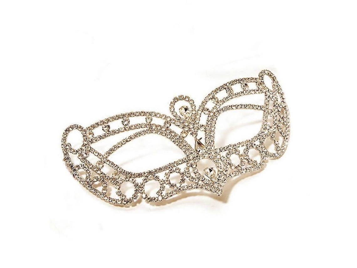 Máscara De Mujer Con Diamantes De Imitación Para Fiestas De Disfraces, Bailes, Banquetes, Accesorios De Joyería, Mariposa