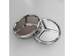 Tapas Centrales De Rueda Plateadas Mercedes Benz De 75 Mm Para Llantas Originales Abcesgv Gl Gls Sl
