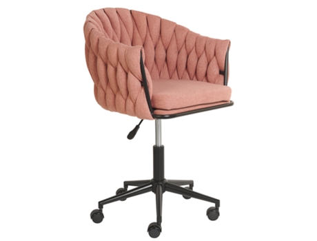 Silla de Oficina BELIANI Milan de Poliéster Rosa 61X58X90