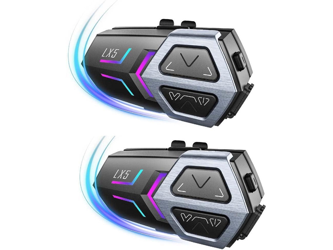 Auriculares Para Casco De Motocicleta Lx5 Para 10 Motociclistas, Altavoz Manos Libres De 2000 M