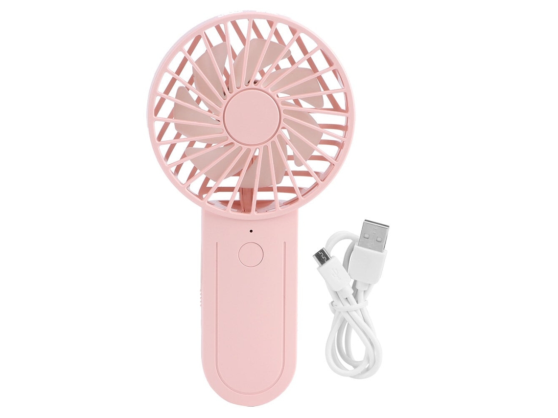Ventilador Portátil, Mini, Carga Usb, Gancho Telescópico, Rosa