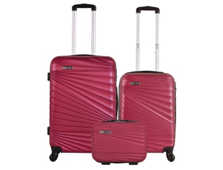 WELLHOME Juego de maletas rígidas 3 piezas en turquesa coral