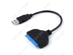 Cable de disco duro de 0,25 m USB3.0/3,1 a SATA III Cable de disco duro de datos compatible con disco duro grande 2,5/3,5 descuento técnico de 12V