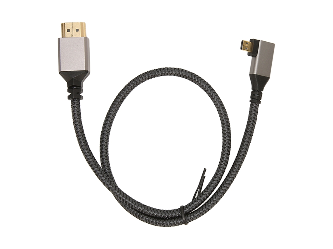 Cable De Interfaz Multimedia 4k Hd 60hz 18gbps, Macho A Macho, Codo Izquierdo, 0,5 M