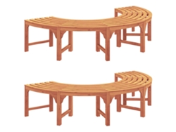 Maison Exclusive - Banco De Árbol 2 Pcs Natural 160 X 80 X 45cm