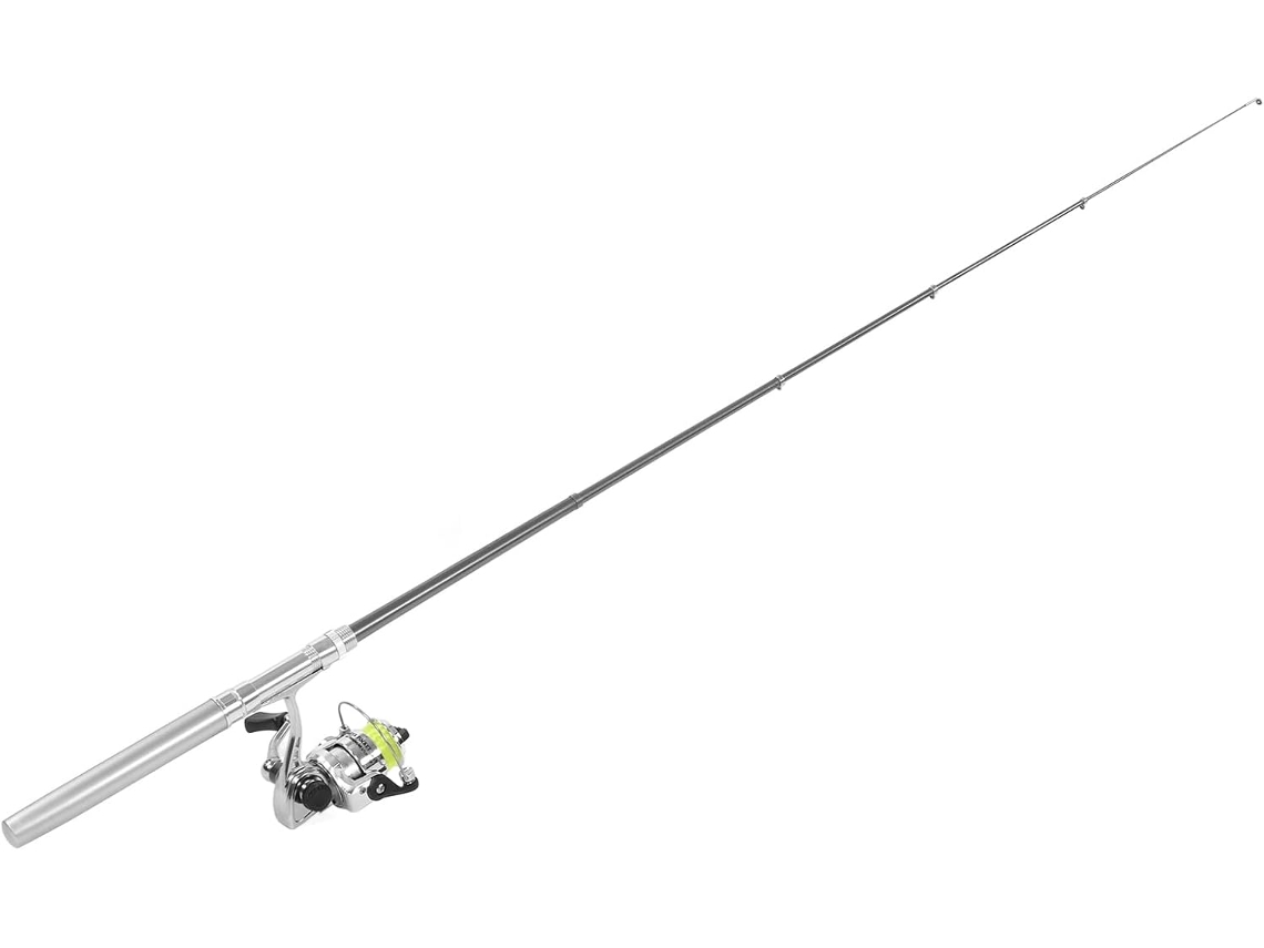Mini Canne À Pêche Portative De Stylo Con La Bobine Pour L'alliage D'aluminium D'aviation En Plein