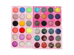42 colores acrílico polvo brillo uñas arte pincel cortador manicura herramienta Gusshious