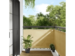 Mampara de balcón 90x400 cm 100% poliéster Oxford color arena Wsd249497 Lovely Home