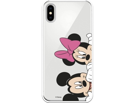 Funda Apple iPhone XS LA CASA DE LAS CARCASAS Mickey y Minnie (Transparente)