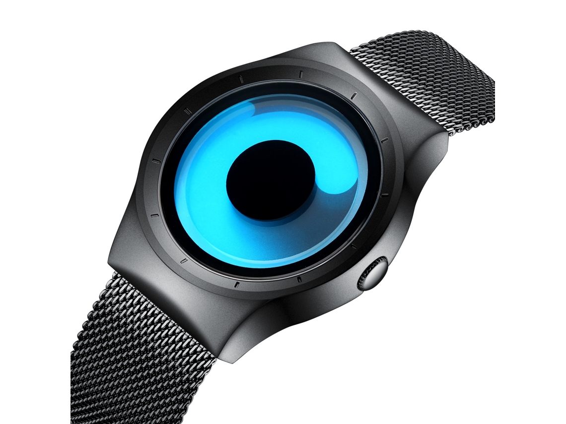 Reloj De Cuarzo Resistente Al Agua Con Esfera Moderna Y Diseño Degradado Creativo En Espiral (negro)