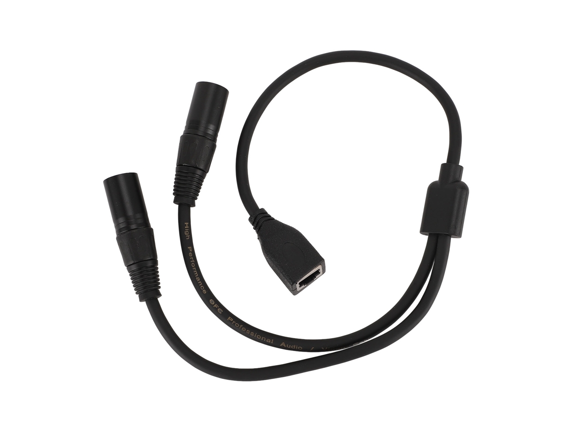 Cable Adaptador Divisor En Y Con Doble Conector Xlr De 3 Pines Macho A Rj45 Hembra Para Controlador Dmx Con, 0,5 M (1,6 Pies)