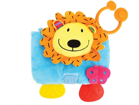 Peluche GIROS Libro de Bebé León con Mordedores (Edad Mínima: 3 Meses - 16 x 17 x 4 cm)