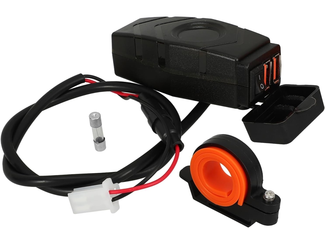 Cargador Usb Impermeable De 2 Piezas Con Soporte Para Manillar Para Teléfono Móvil