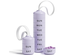 Organizador Semanal De Pastillas Eifson 7 Días Impermeable Sin Bpa (morado)