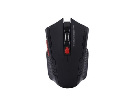 HURRISE Ratón inalámbrico 2 4Ghz Mini ratón óptico inalámbrico portátil para juegos para PC portátil negro