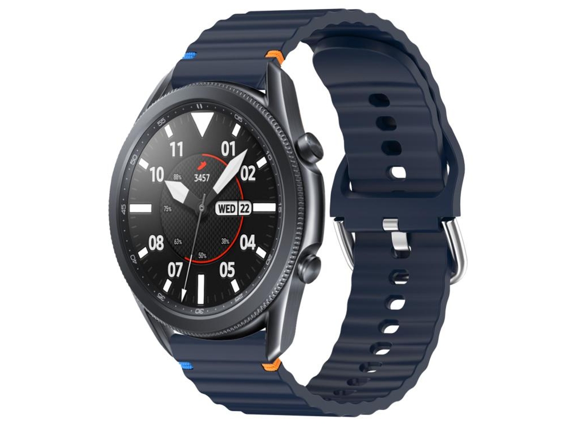 Correa de silicona para Samsung Galaxy Watch 3 con textura ondulada cosida (22 mm) CSYY (45 mm)