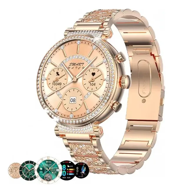 Reloj inteligente para mujer con diamantes de moda Chamadavayotoy