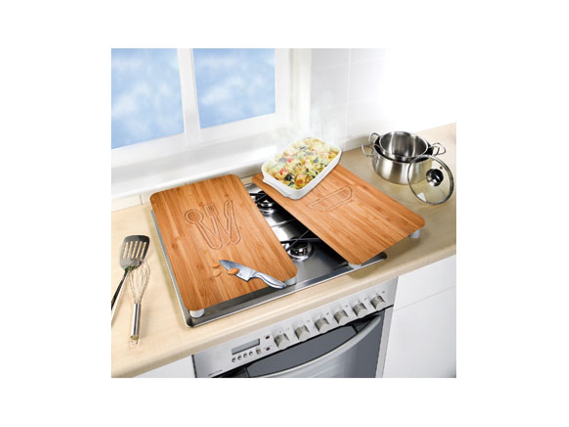 Tabla Vidrio WENKO Cocina 2 Uds Bambu
