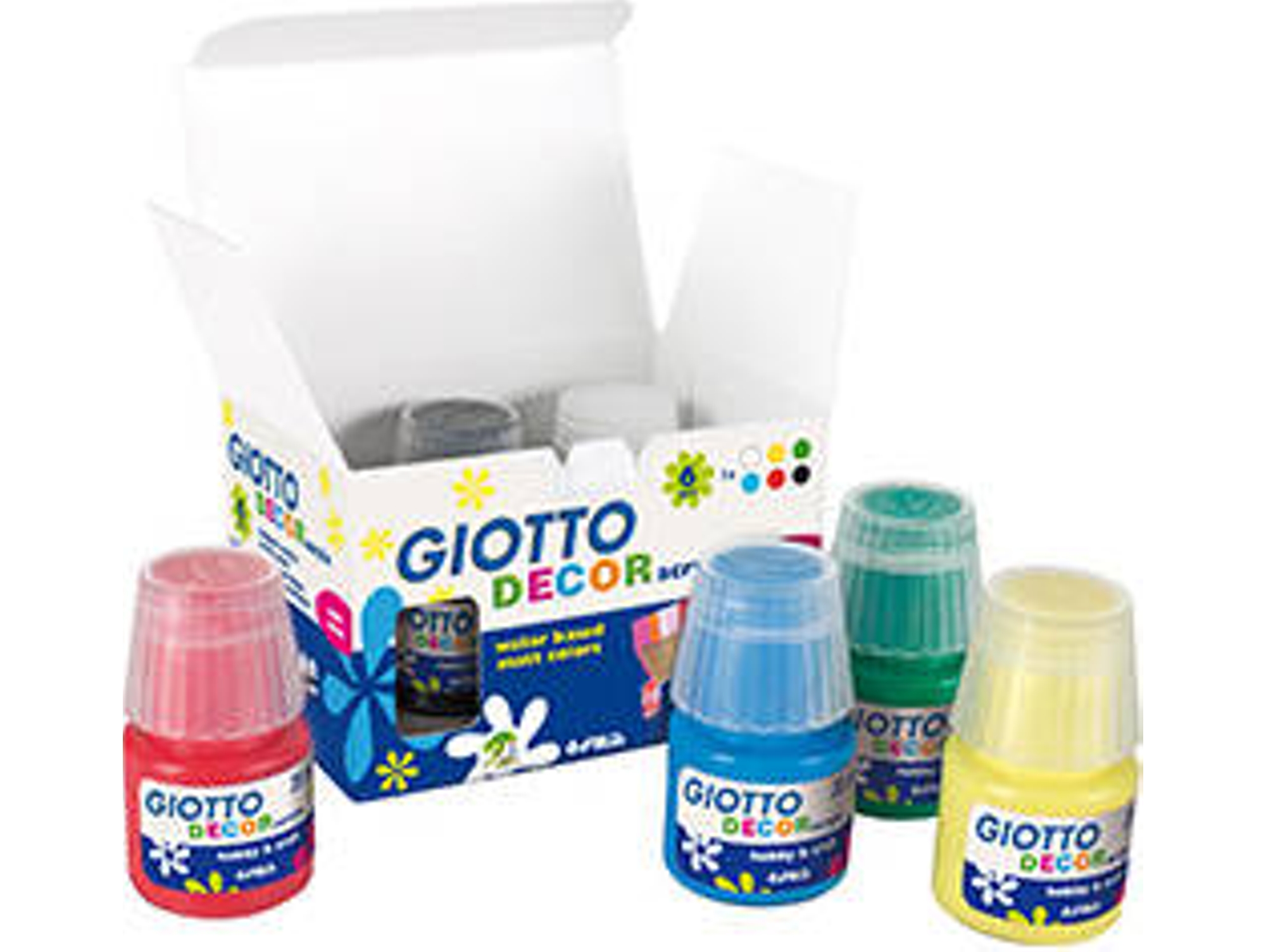 Conjunto de 6 Guaches GIOTTO Líquido Multicolor (25ml)