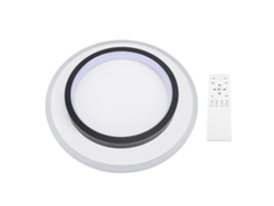 Lámpara De Techo Led Moderna Con Control Remoto, Redonda, De Pared, Color Negro, Ideal Para Sala De Estar, Pasillo O Recibidor.