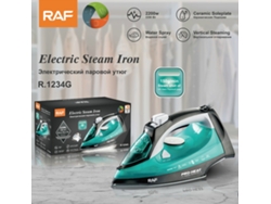 Plancha de vapor doméstica estándar europea (verde) - De mano/colgante - Plancha eléctrica con cable - Uso en seco y húmedo - 2200 W