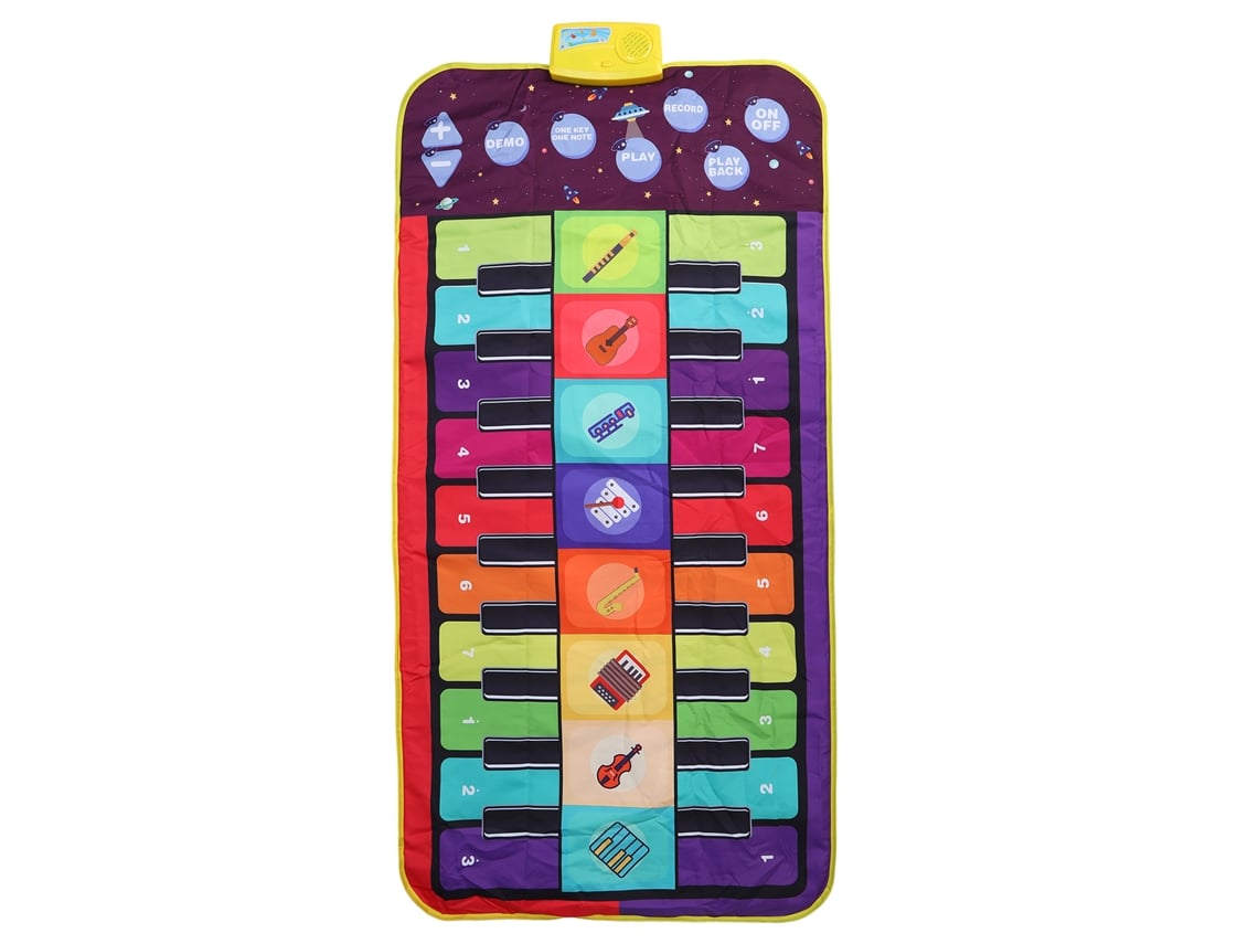 Tapete De Piano Musical Duplo Para Crianças Com Canções Integradas Brinquedo Educativo 3+ Anos