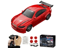 Coche RC 1/64 2.4G 4WD de alta velocidad, modelo GTR todoterreno con luces LED rojas
