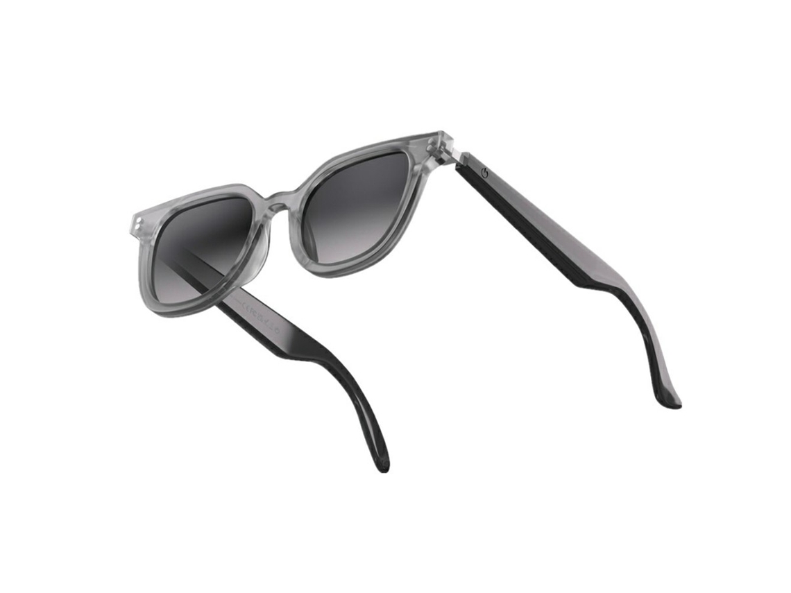 Gafas inteligentes Eifson A12, traducción con IA en tiempo real, Bluetooth, música de oído abierto (gris degradado)