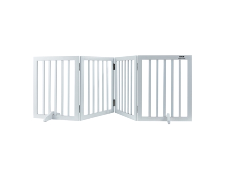 VEVOR Puerta independiente para perros de 24 x 80,3 pulgadas Puerta independiente para mascotas plegable blanca