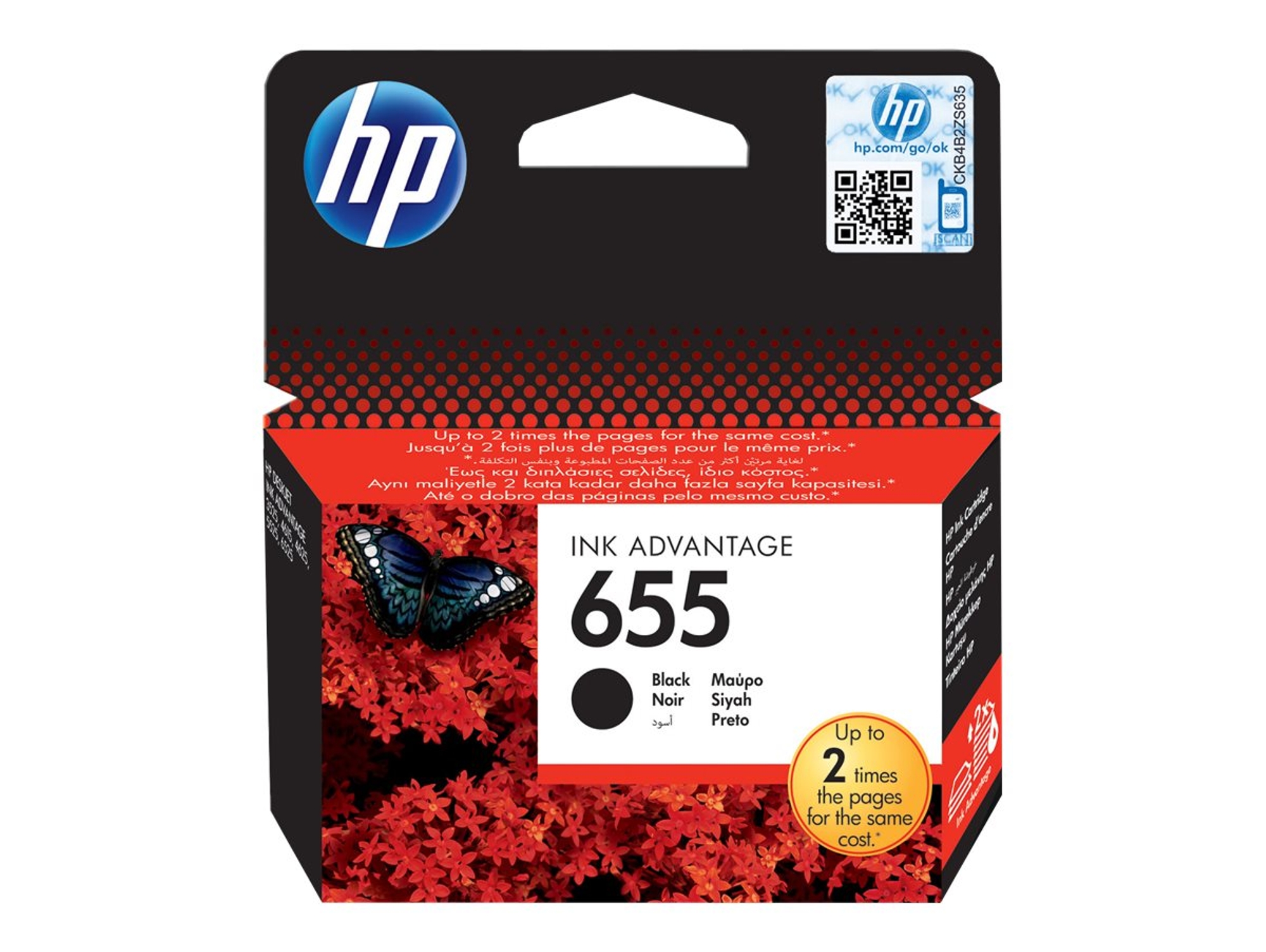 Cartucho de Tinta Original HP 655 CZ109AE Negro