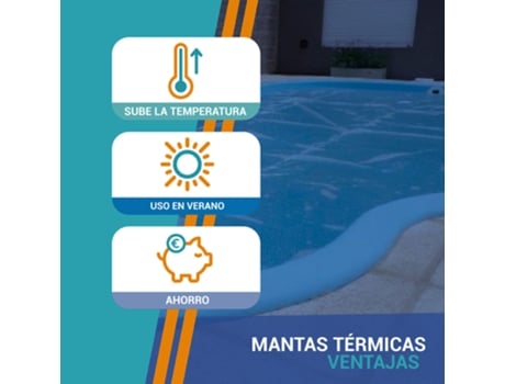 Manta térmica piscina AcuaBubble PLUS 500 micras 2.00 x 10.50 m PISCIHOGAR