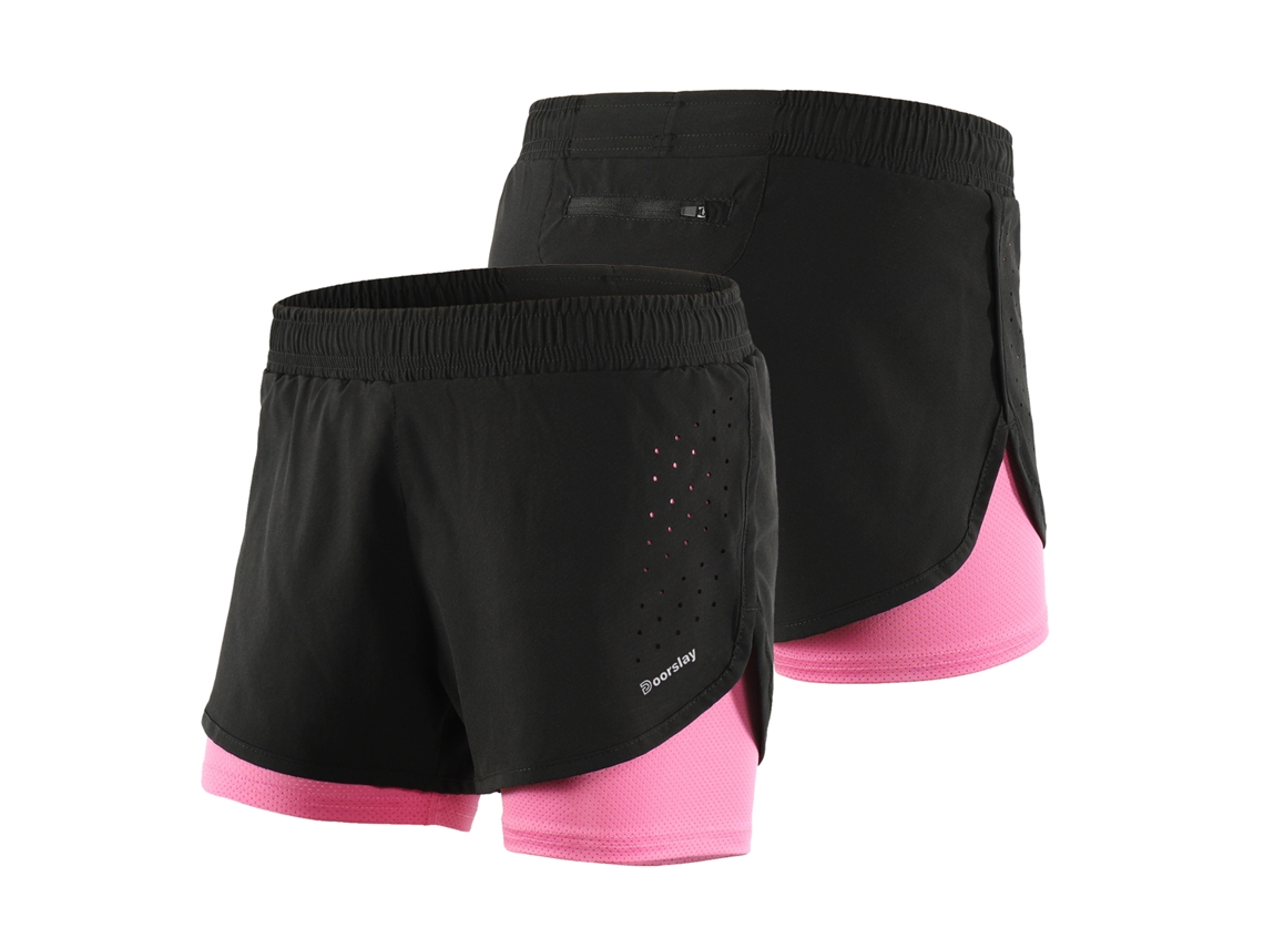 Braguitas De Running Transpirables De Secado Rápido 2 En 1 Para Mujer Con Forro Largo Para Entrenamiento Y Ciclismo.