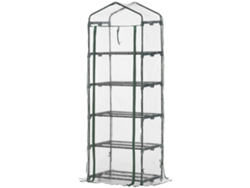 Invernadero de jardín OUTSUNNY de acero y PVC (69x49x193cm)
