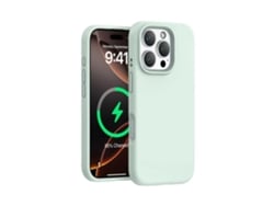 (verde Claro, Iphone 13) Funda Magnética De Silicona Líquida Para Iphone, Color Liso Sencillo.