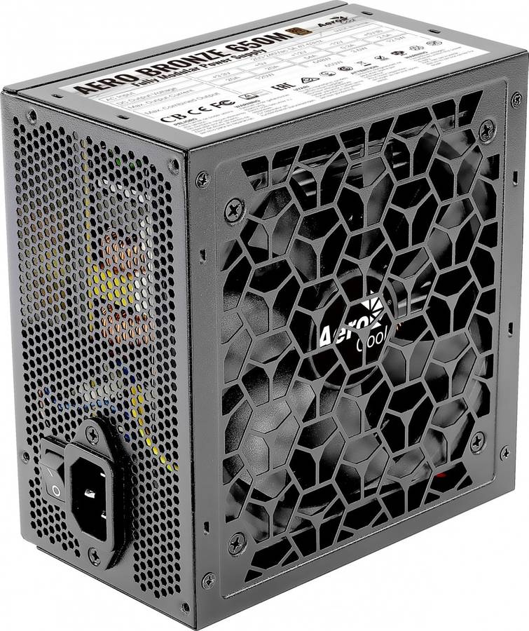 Fuente de Alimentación AEROCOOL Aero Bronze (Modular - 650 W - 80 Plus Bronze)