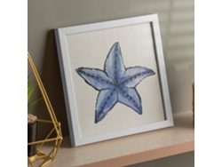 Póster NACNIC de Flores y Naturaleza. Cuadrada Flor de Estrella, Ilustrada con Dibujos A Color.