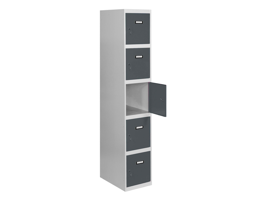 Simonlocker Profesional Desmontable 5 Puertas 1/5 400 Inicial Gris/Antracita SIMON RACK