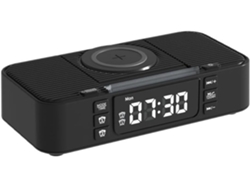 Nuevo Altavoz Bluetooth Portátil Con Carga Inalámbrica, Luz Ambiental Y Función De Despertador.