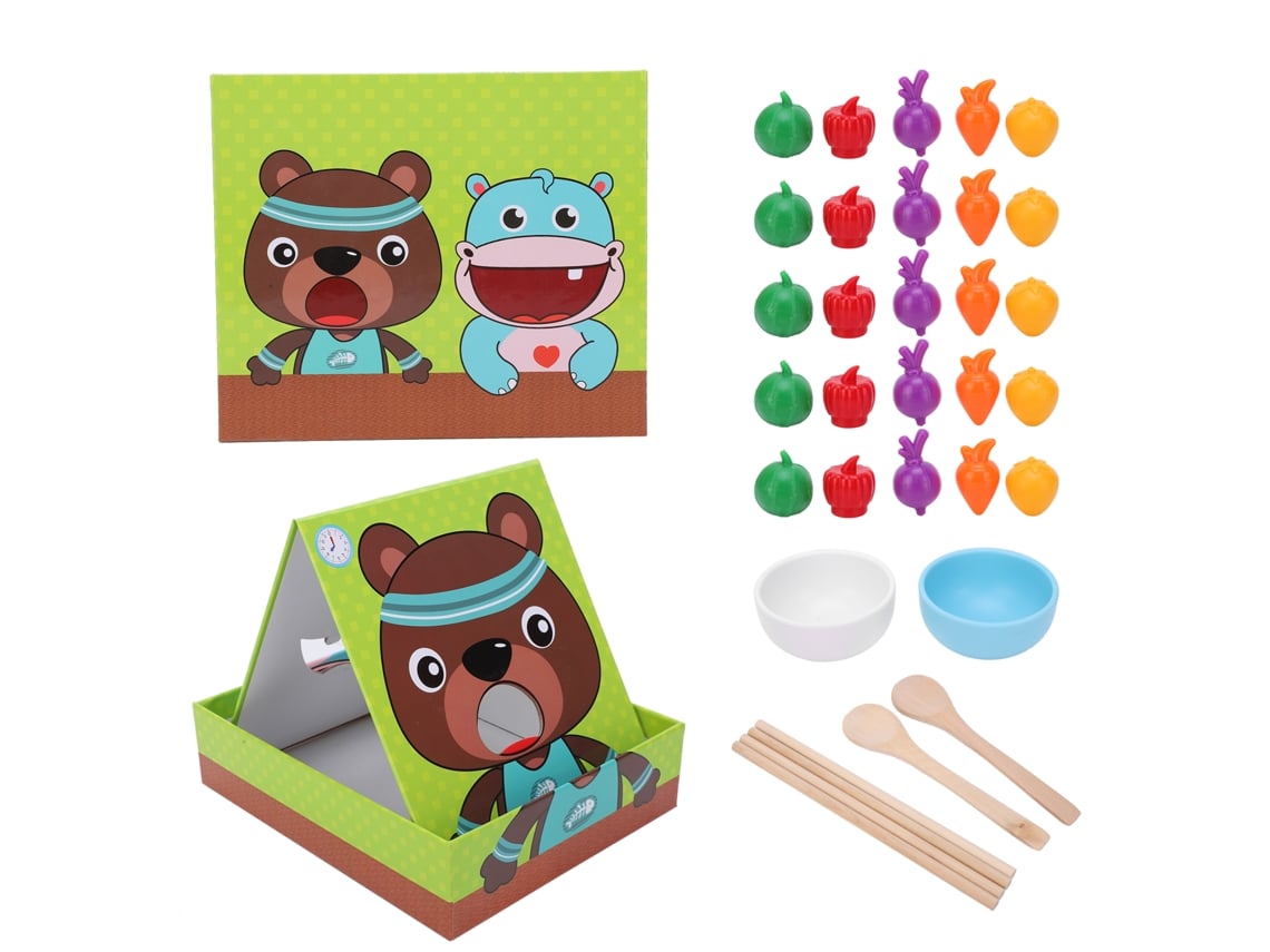 Ats-juego De Alimentación Simulada Con Cuchara Y Palillos Para Bebés Y Preescolares Juguete Educatsivo De Entrenamiento