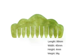 Peine de jade para masaje de cabeza para mujer, 2/1 pieza, suave, con cuerno de jade fénix verde, tienda Jinyubo