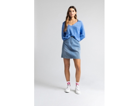 Falda de Mujer THROTTLEMAN Algodón Azul (42)