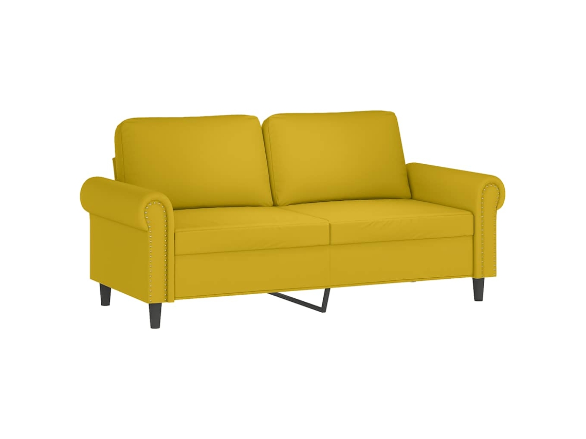 Juego De Sofás Con Cojines 3 Piezas Terciopelo Amarillo