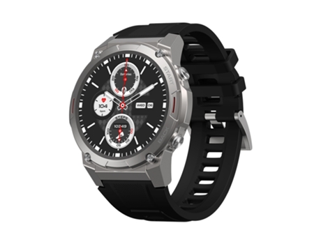Smartwatch PETHUEL Vibe 7 Pro Reloj inteligente con pantalla redonda HD de 1,43 pulgadas (Negro Plateado)