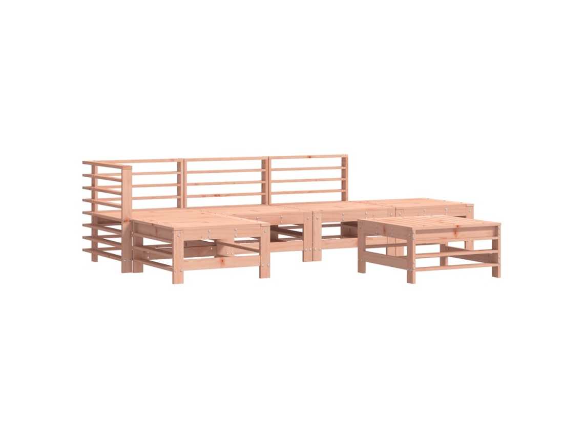 Maison Exclusive - Conjunto de salón de jardín de 6 piezas de madera maciza de Douglas