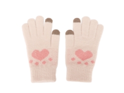 Guantes Tácticos De Malla Con Un Bonito Estampado De Huellas De Gato, Acolchados, Cálidos, Suaves, Transpirables, Color Caqui.
