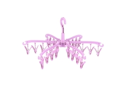 2026-linjou Secador Plegable Con 24 Pinzas Para Toallas Y Calcetines Giratorio (rosa)